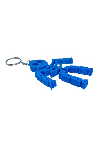 Tesseract Blue Movable Skeletor Keychain