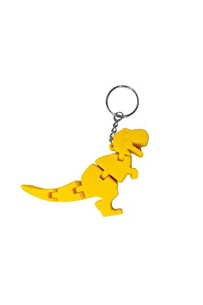 Tesseract Yellow Dino Movable Keychain