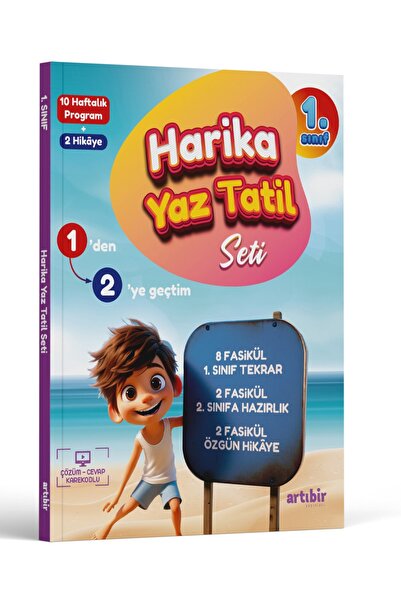 Artıbir Yayınları 1. Sınıf Harika Yaz Tatil Seti 1' Den 2'ye Geçtim 10 Fasikü...