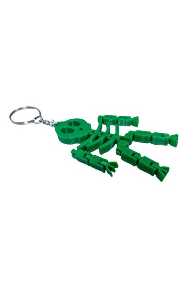 Tesseract Green Movable Skeletor Keychain