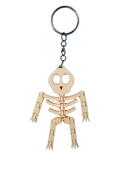 Tesseract Nude Colored Movable Skeletor Keychain