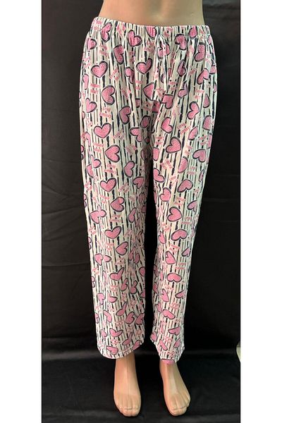 Kuryıldız White Patterned Cotton Women's Single Bottom Pajamas