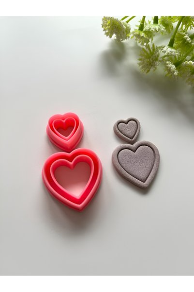 Volala Heart- Patterned 2-piece earring stencil set