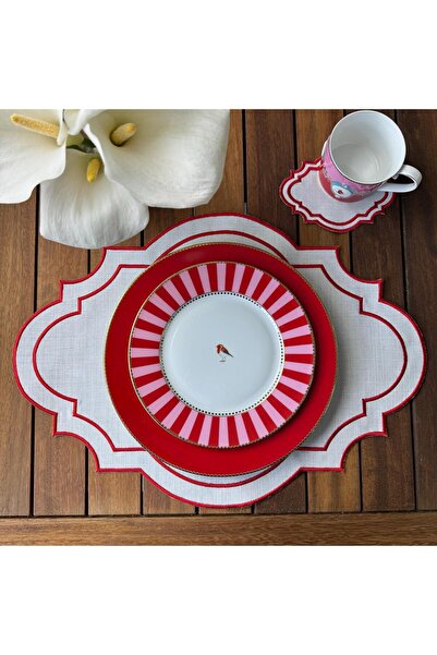 Hane7 Mira Kırmızı 4'lü Amerikan Servis