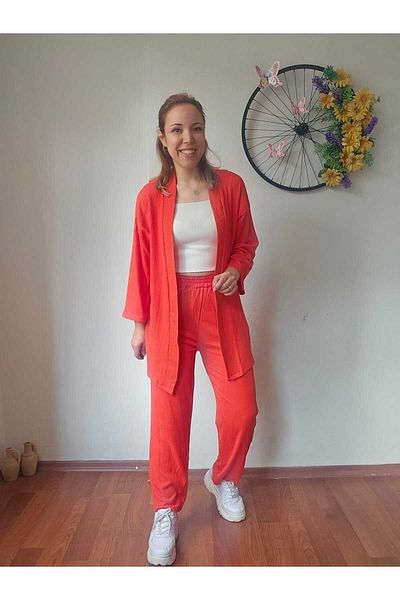 GAMZE ALPTEKİN Kimono Set - Wrapped Fabric, Lower-Upper Set