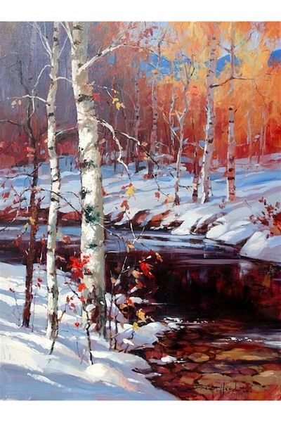 Marcel Kristal Tablo Snow And Nature Marcel Art Diamond Mosaic Painting 46x64 cm