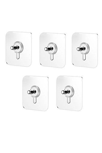 Microcase Güçlü Plastik Yapışkanlı 6mm Hanger Vidalı Eşya Ürün Raf Tutucu Ask...