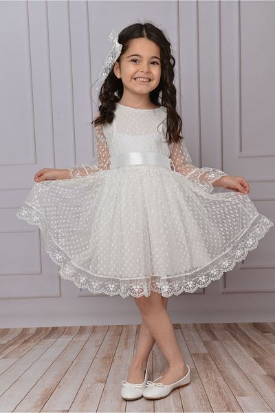 Delfini kids Φόρεμα για κορίτσια Φόρεμα με αγκράφα για κορίτσια Φόρεμα με δαντέλα από τούλι