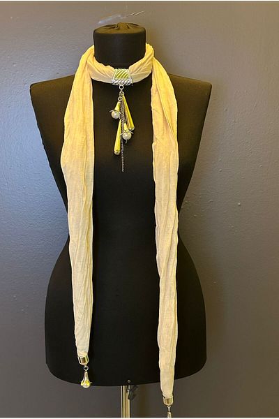 Gönülden Tasarım 170 CM Tulip Tip Design Women's Combed Cotton Scarf Necklace