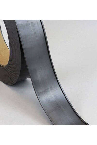 Hdg 7 cm genişlik  Raf Mıknatısı Kanallı Etiketlik Şerit Mıknatıs Magnet, Genişlik - 1 metre