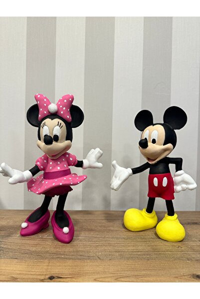 İki Cadı Tasarım Miki Fareler Mickey Mouse ve Minnie Mouse İkili Set Hediyeli...