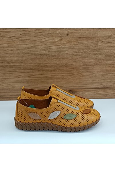 Venüs 2010720 Yellow Genuine Leather - Casual Women's Shoes