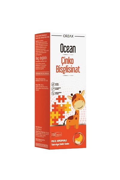 Ocean Orzax Ocean 150 ml Zinc Bisglicinate - Banana Flavored, MFREYON01077