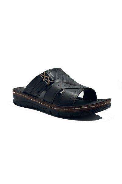 Polero 753033 Μαύρες ανδρικές παντόφλες casual