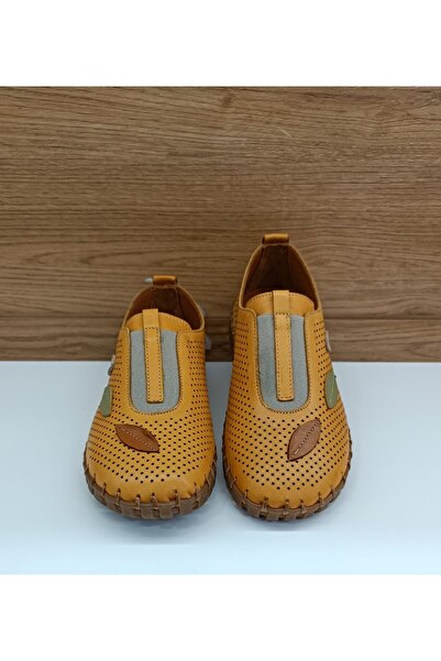 Venüs 2010720 Yellow Genuine Leather - Casual Women's Shoes