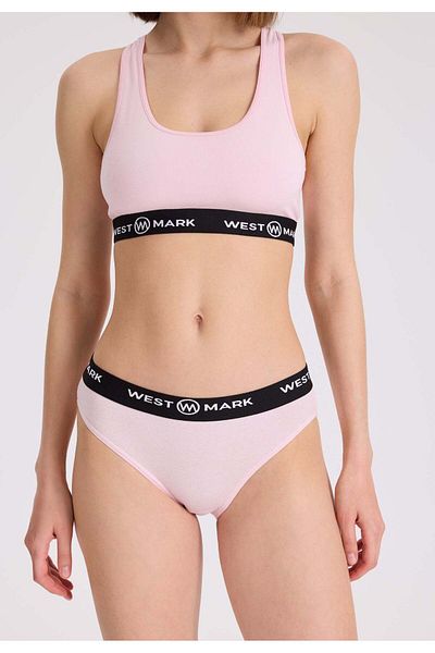 WESTMARK LONDON 4-Piece Pink Cotton Elastane Blend Women's Thong Panties Lily Thong