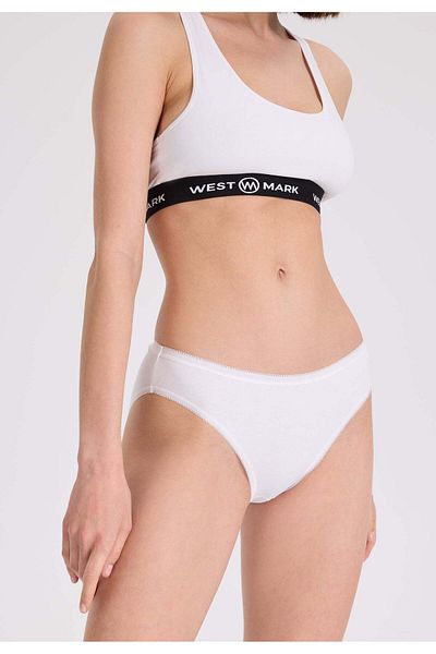 WESTMARK LONDON Slip pentru femei mini alb 5 piese - amestec de bumbac și elastan OLIVIA MINI