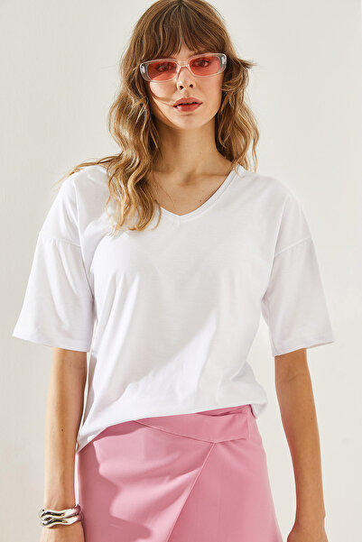 Bianco Lucci Γυναικείο μπλουζάκι με κοντό μανίκι V-60251204