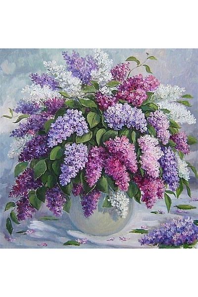 MARCEL SANAT Hyacinth Organizer Diamond Mosaic Painting 55x55cm