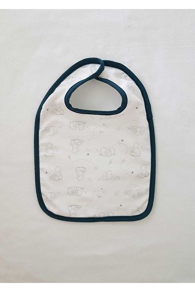 Alpar Tekstil 2 Pack Soft Cotton Double Layer Combed Cotton Baby Bib for Girls and Boys 6-24 Months
