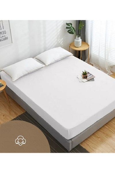 Juellhome 200x200 cm Super Oversize Double Combed Cotton Sheet - Diapers Without Pillowcase