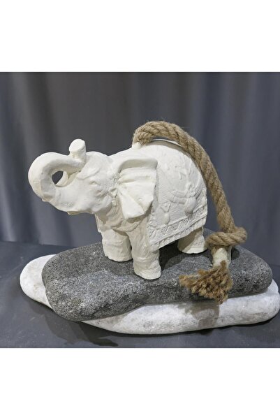 Missi Black Vanilya Kokulu Dekoratif Ekru Fil Kapı Stopperi/Masaüstü obje