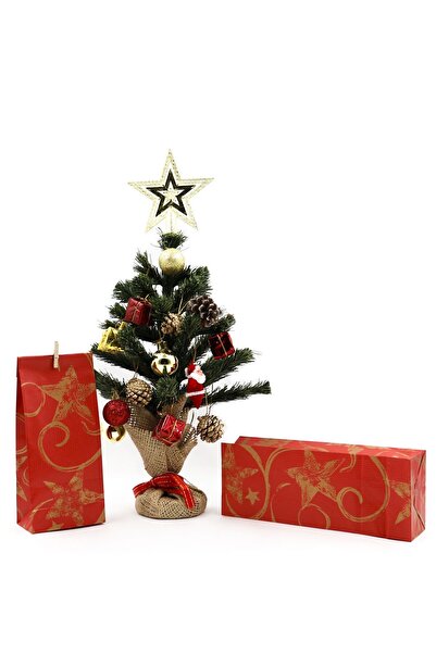 repro design Yılbaşı Temalı Kese Kağıdı 8x20x5 Cm 10 Adet Model:38