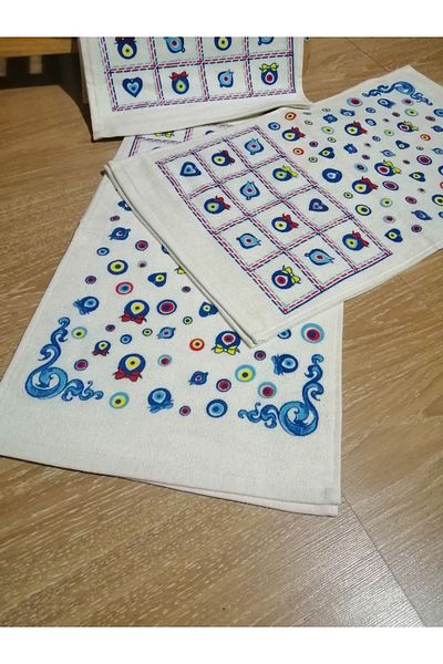 Neweste 12 Pcs Promise Engagement Henna Wedding Circumcision Car Convoy Towel Evil Eye Bead Themed Towel 50*30cm