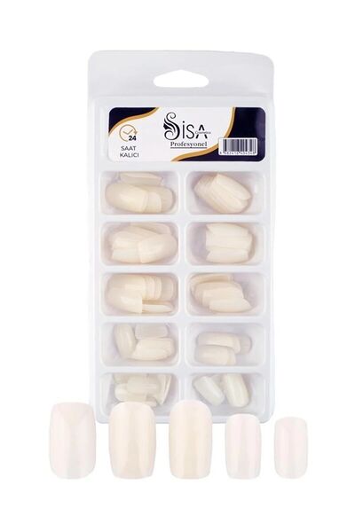 SİSA Cosmetics Sisa Profesyonel 100'lü Kutulu Küt Beyaz Takma Tırnak / Kırılm...