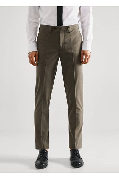 MANGO Man Slim Fit Stretch Fabric Fabric Trousers
