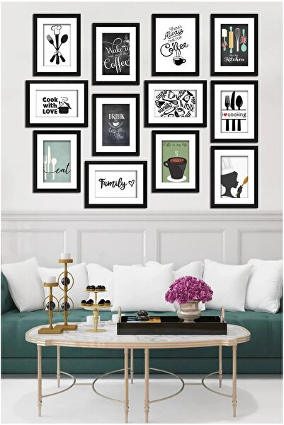 kutuTR Dekorize Mdf Tablo Seti 12 Parça 3 Mm - Mutfak Salon Oturma Yatak Odası Için Duvar Dekoru