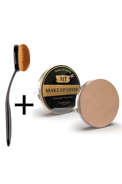 Makeuptime Cover Foundation Concealer Pata Cream 212 + Spoon Brush Bronze Tone