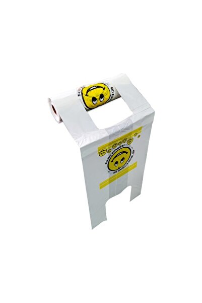 Kalbi Ticaret Rulo Poşet Büyük Boy 10 Rulo Gülenyüz Baskılı Poşet Hışır Atlet Poşet Market Manav Poşeti