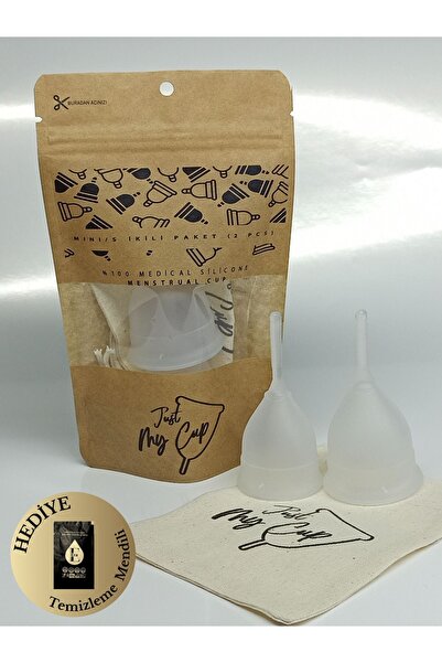 JUST MY CUP Mini/s Ikili Paket (2 Pcs) / Menstrual Cup (adet Kabı, Regl Kabı)