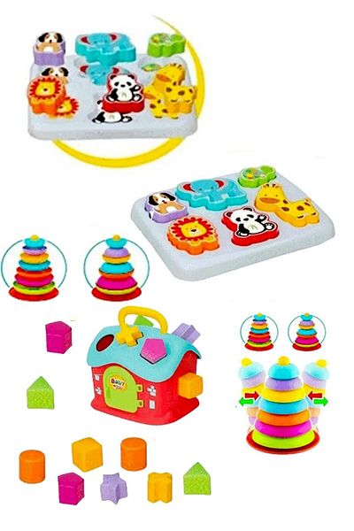 Depomiks Avm Gift Bultak Home+swinging Rings+grandfather, Cute Animals Bultak+intelligence Developer Set with Game Set