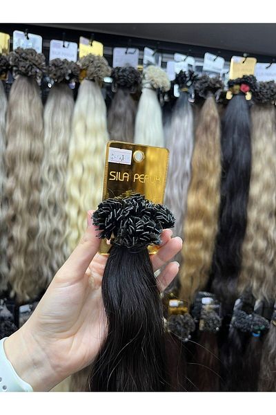 SILA 70 CM 50 PCS 0.6 GR 100% Natural Real Human Hair Uzbek Color Natural Unpainted
