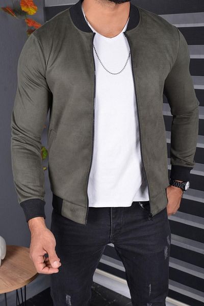 Oksit Ανδρικό σουέτ μπουφάν Eddy Extra Slim Fit Seasonal