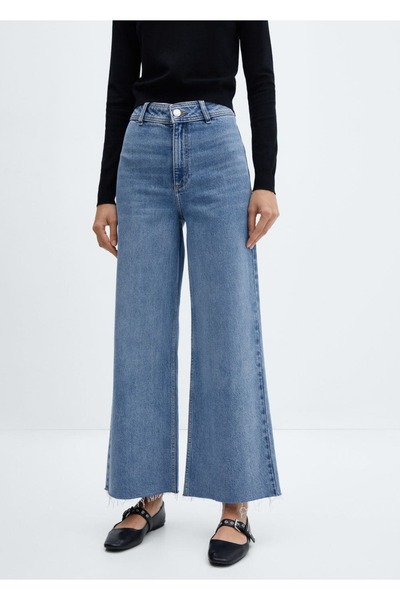 MANGO Woman High Waist Culotte - Jean Pants
