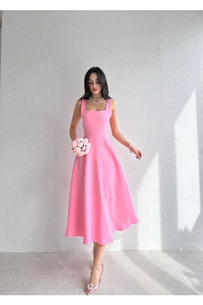 elbisenvarmı Rochie midi cu bretele groase