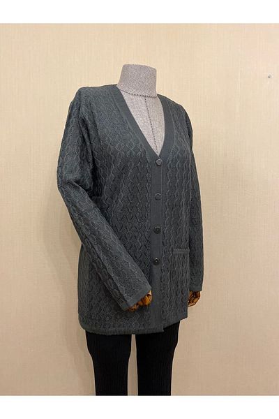 TEK Seasonal Mercerized Mother's Pocket Cardigan / Smoked