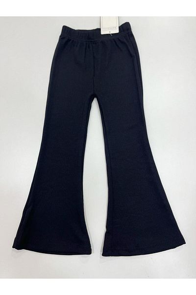 Marka Lycra Stretchy Flowy Solid Color Seasonal Trousers / Knitted Fabric / Flared Wide Leg Stretchy Girl's Trousers