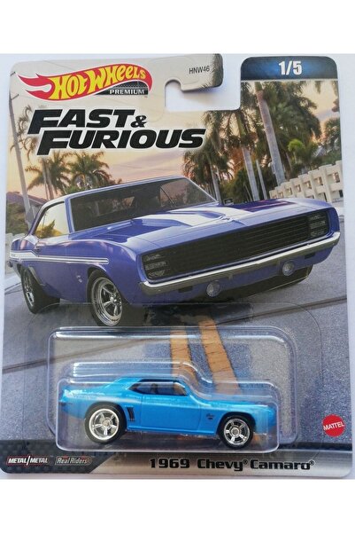 HOT WHEELS Fast Furious Özel Seri Premium Koleksiyon Araba 1969 Chevy Camaro