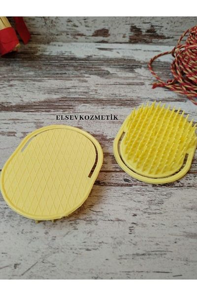 Nano Absolute Hair Massage and Washing Comb Yellow 2 PiecesElsevkozmetik