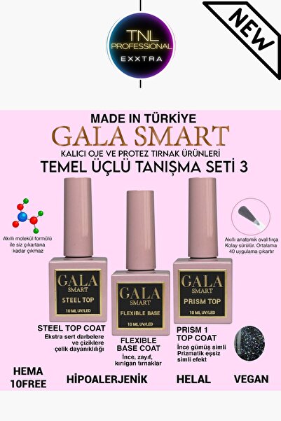 tnl professional Dayanıklı Flexible Base Coat Steel Top Prism Simli Top Coat ...