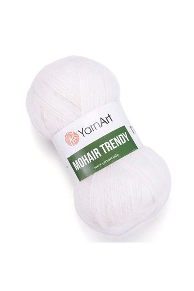 Yarnart Mohaır Trendy - Χειροποίητο νήμα πλεξίματος Λευκό-101