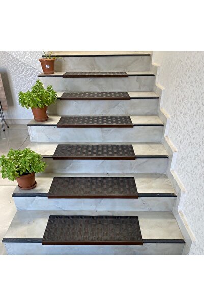 Stepmat Bakır Renk Plastik Kaydırmaz Dış Mekan Merdiven Basamak Paspası