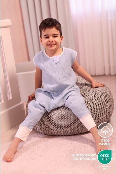 Lilalinda كيس نوم للأطفال/الرضع 0.5 توغ، 100% قطن 4 طبقات من الموسلين
