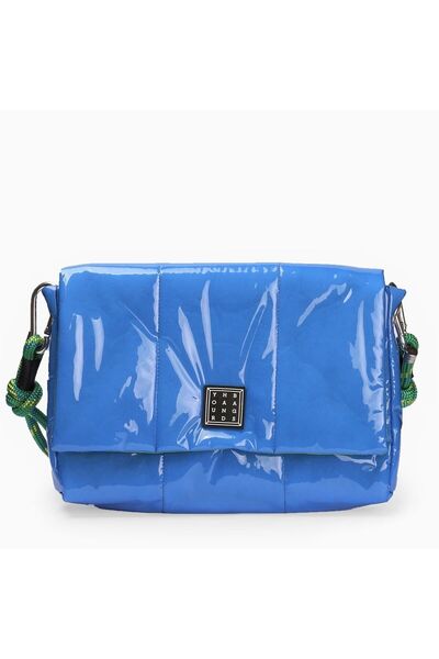 YOURHANDBAGS Mavi Candy Çanta Mavi - Yeşil Halat Askılı