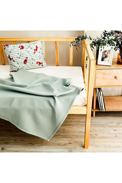 MundoLindo %100 Pamuk Waffle Mint Tek Kişilik Pike