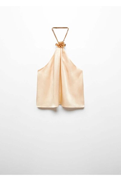 MANGO Woman Μεταλλικό φλοράλ τοπ